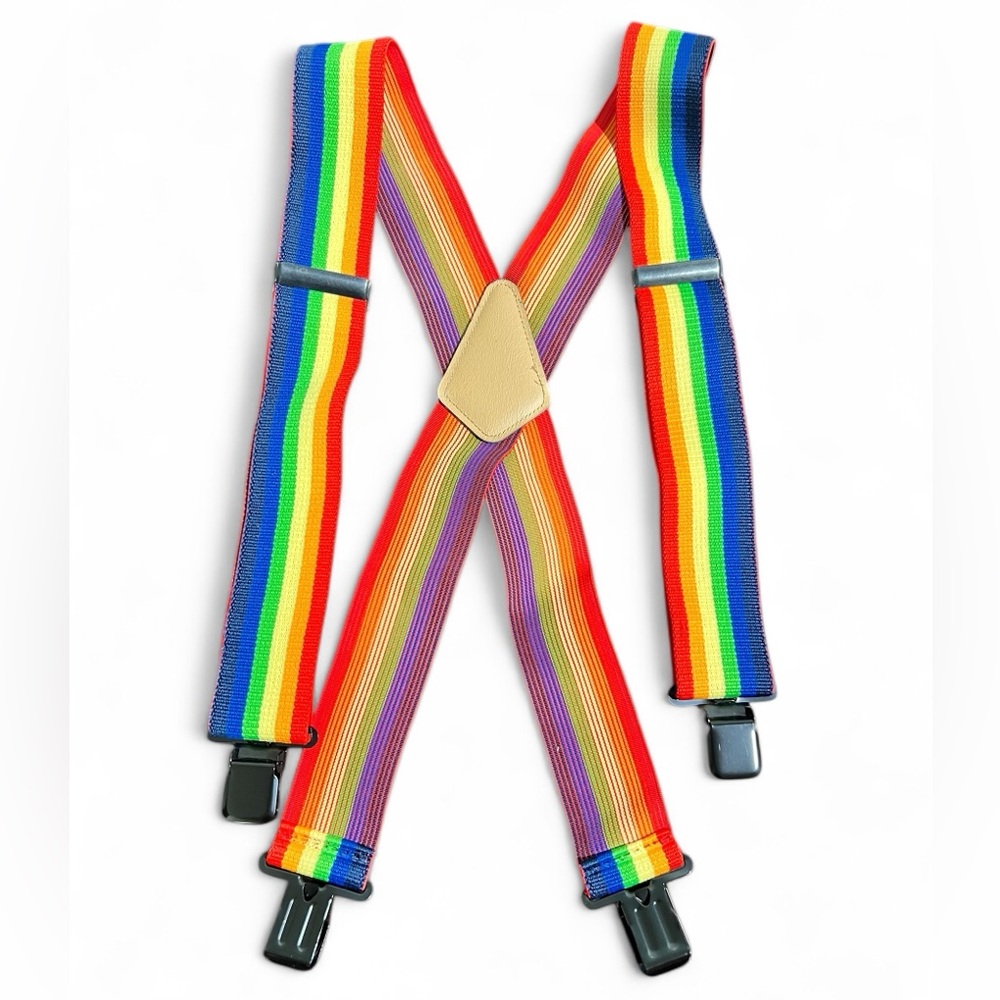 TASK Rainbow Suspenders - Festival Pride Costume Cosplay‎ Dress Up Adult 70s